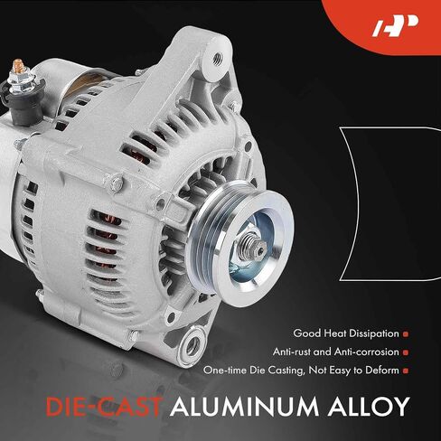 مولد كهربائي ممتاز متوافق مع Toyota Paseo 1993-1999، Tercel 1995-1998، 1.5L، 12V 70A 4-Groove Pulley في اتجاه عقارب الساعة، استبدال # 101211-0340، 27060-11270 in Saudi Arabia