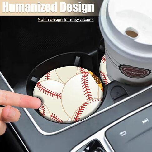 2 Pack Black Mushroom Coasters for Cup Holders, Ceramic Car Cup Holder Coaster for Car, Absorbent Car Cup Coasters with Cork Base Car Interior Accessories for Women Men in Saudi Arabia