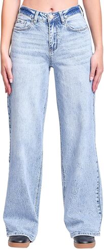 YMI Womens High Rise Bella Wide Leg Jeans, P44199 in Saudi Arabia