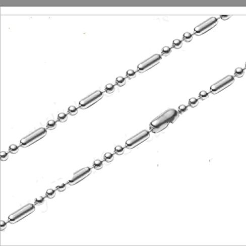 INFINIQUE CREATIONS Stainless Steel Silver Ball And Oval Bead Chain Bracelet Necklace 1-3mm in Saudi Arabia