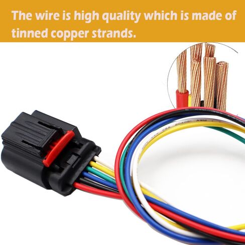 موصل مروحة تبريد الرادياتير 6 اتجاهات متوافق مع 2016-2019 Nissan Titan Wiring Harness Plug WPT-1241، 3U2Z14S411FJAC in Saudi Arabia