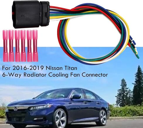 موصل مروحة تبريد الرادياتير 6 اتجاهات متوافق مع 2016-2019 Nissan Titan Wiring Harness Plug WPT-1241، 3U2Z14S411FJAC in Saudi Arabia