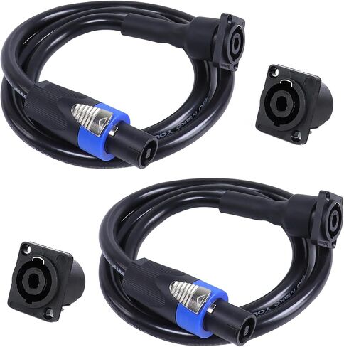 4 Conductor Speakon Cable to NL4MP Socket, 3.28 Feet 12AWG 2PCS in Kuwait