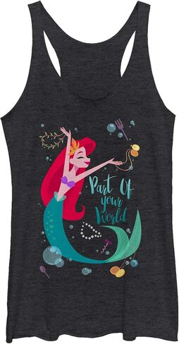 Fifth Sun Womens Oh My Disney Princess Part of Your World Women's Racerback Tank Top in Saudi Arabia