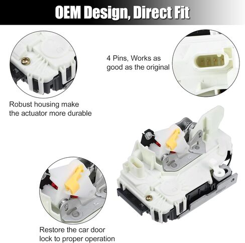 X AUTOHAUX Front Right Side Door Latch Lock Actuator Assembly for Chrysler Town and Country for Dodge Caliber Grand Caravan for Ram 1500 931-085 4589422AA 4589422AD 4589422AE in Saudi Arabia