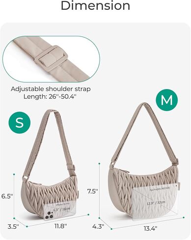 BAGSMART Small Crossbody Bag for Women Men Trendy，Quilted Crossbody Hobo Bag with Adjustable Strap and Inner Pockets in Saudi Arabia
