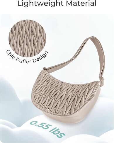 BAGSMART Small Crossbody Bag for Women Men Trendy，Quilted Crossbody Hobo Bag with Adjustable Strap and Inner Pockets in Saudi Arabia