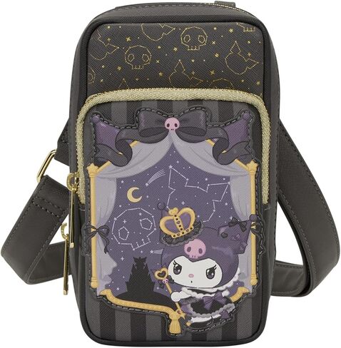 Loungefly Sanrio Kuromi 20Th Anniversary Cell Phone Crossbody Bag with Coin Bag in Saudi Arabia