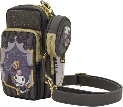 Loungefly Sanrio Kuromi 20Th Anniversary Cell Phone Crossbody Bag with Coin Bag in Saudi Arabia