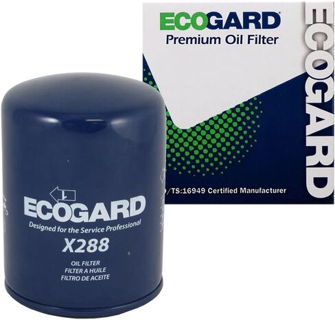 ECOGARD X288 Premium Spin-On Engine Oil Filter for Conventional Oil Fits Ford F-250 7.3L DIESEL 1988-1994, F-350 7.3L DIESEL 1988-1994, F-250 6.9L DIESEL 1983-1987, F Super Duty 7.3L DIESEL 1989-1994 in Saudi Arabia
