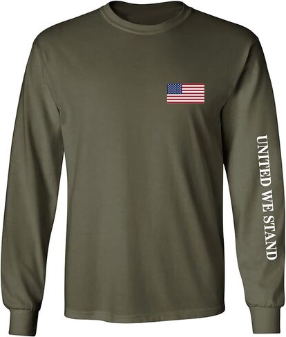 United We Stand White Sleeve Print Adult Long Sleeve T-Shirt in Saudi Arabia
