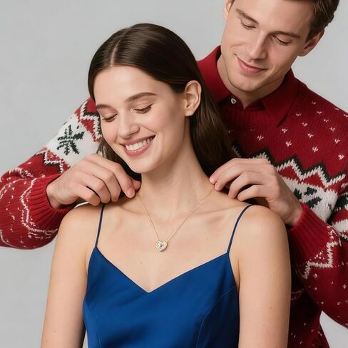 kstyle 14k الذهب فقاعة القلب جوهرة القلائد للنساء، زوجة ابنة أمي الجدة هدية عيد ميلاد الذكرى السنوية، مجوهرات الحب (925 قاعدة الفضة الاسترليني) غير تشويه in Saudi Arabia