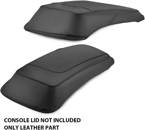 PIT66 2PCS Plain Hard LSaddlebag Speaker Lid Covers, Compatible with 1993-2013 Harley Davidson Touring Road King Electra Road Street Glide Leather in Saudi Arabia