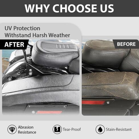 PIT66 2PCS Plain Hard LSaddlebag Speaker Lid Covers, Compatible with 1993-2013 Harley Davidson Touring Road King Electra Road Street Glide Leather in Saudi Arabia