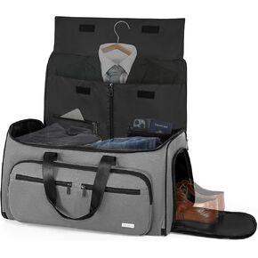 AKOZLIN Convertible Garment Bag for Travel 3 in 1 Carry On Garment Duffle Bag with Shoes Compartment Hanging Suitcase Suit Travel Storage Bags For Men Women Black in Saudi Arabia