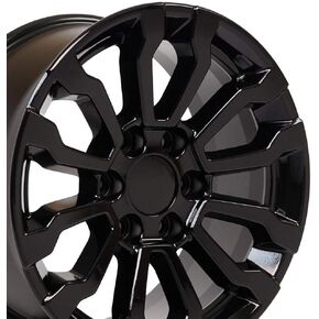 OE Wheels CV35 18 Inch Rims Fit Sierra 1500 AT4 Style 6x139.7 18x8.5 Gloss Black - Hollander 5909 (Set of 4) in Saudi Arabia
