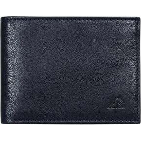 ASAD Leather Bifold Wallets For Men With 2 Note Compartment, 6 Card Slots, 2 Slip Pocket & 1 ID Slot, Leather Bifold Wallets For Men, Color - Black in Kuwait