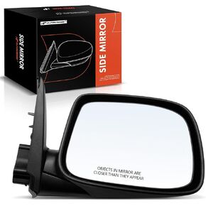A-Premium Passenger Side Manual Door Mirror - Compatible with Chevrolet Colorado 2004-2012 & GMC Canyon 2004-2012 - Non-Heated Manual Folding Black Outside Rear View Mirror - Replace# 15246903 in Kuwait