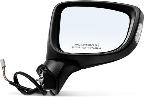 A-Premium Passenger Side Power Door Mirror - Compatible with Mazda 3 2014 2015 2016 - Heated Power Folding Black Outside Rear View Mirror w/Turn Signal and Blind Spot Detection - Replace# BJD669121E in Saudi Arabia