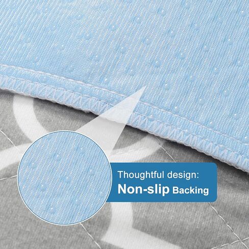 OUTCREATOR® 2 قطعة من وسادات السرير لحماية مرتبة سلس البول، وسادات مقاومة للماء مضادة للانزلاق (34 بوصة × 76 بوصة) للأطفال الصغار والكبار والحيوانات الأليفة، وسادات تبول وامتصاص قابل للغسل في الغسالة وحافة مقاومة للتسرب (أزرق) in Kuwait