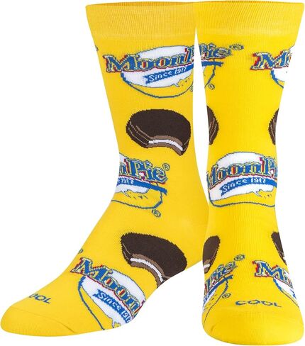 Cool Socks, Original Moon Pie, Mens Womens Crew, Funny Graphic Print, Large in Saudi Arabia