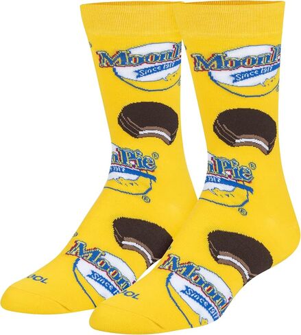 Cool Socks, Original Moon Pie, Mens Womens Crew, Funny Graphic Print, Large in Saudi Arabia