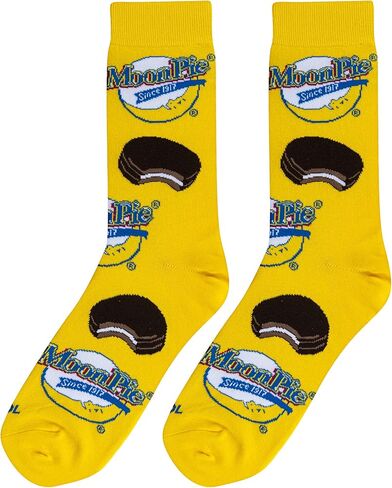 Cool Socks, Original Moon Pie, Mens Womens Crew, Funny Graphic Print, Large in Saudi Arabia
