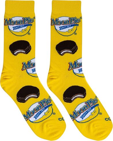 Cool Socks, Original Moon Pie, Mens Womens Crew, Funny Graphic Print, Large in Saudi Arabia
