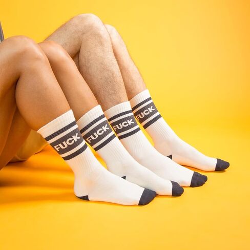 Novelty Crazy Gym Crew Socks for Men, Women and Teens, (Made in the USA) fit a women’s size 6 to men’s size 15 in Saudi Arabia