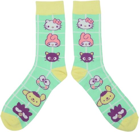 Bioworld Hello Kitty & Friends Character Art Adult 3-Pair Casual Crew Socks Box Set in Saudi Arabia