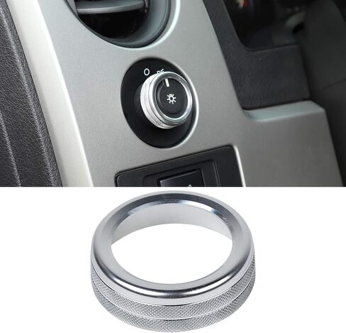 Voodonala for F150 Headlight Switch Knob Ring Trim for Ford F150 2009-2014(Aluminum Alloy Silver) in Saudi Arabia
