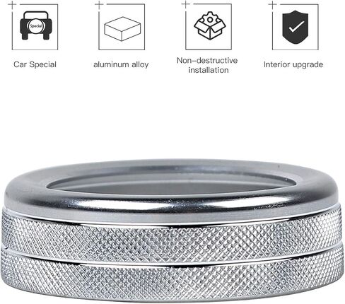 Voodonala for F150 Headlight Switch Knob Ring Trim for Ford F150 2009-2014(Aluminum Alloy Silver) in Saudi Arabia