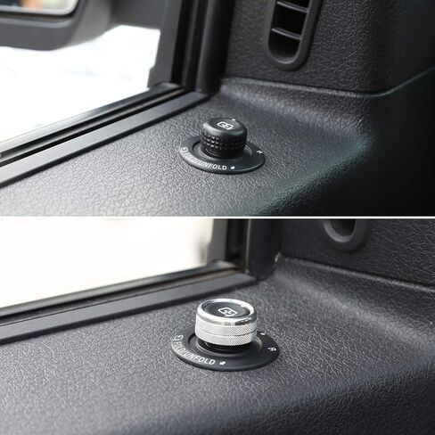 Voodonala for F150 Release Mirrors Switch Knob Ring Trim for Ford F150 2009-2014(Aluminum Alloy Silver) in Saudi Arabia