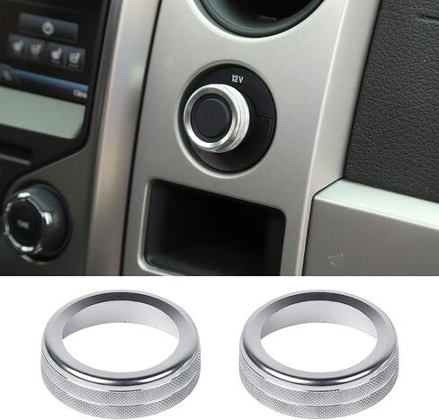Voodonala for F150 4WD Switch Knob Ring Trim for Ford F150 2009-2014(Aluminum Alloy Silver) in Saudi Arabia