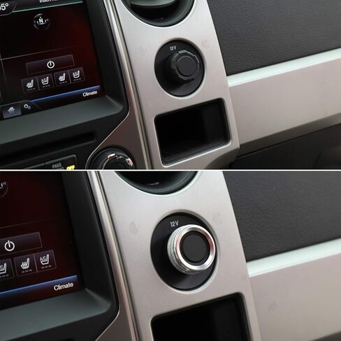 Voodonala for F150 4WD Switch Knob Ring Trim for Ford F150 2009-2014(Aluminum Alloy Silver) in Saudi Arabia
