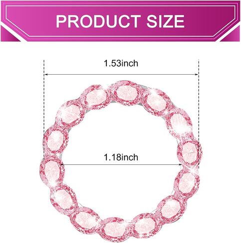 1 PC Car One-Button Start Decorative Ring, 1.53" x 1.18" Oval Diamond Crystal Ignition Ring, Vehicle Interior Decorative Accessories, Universal for Most Cars, Trucks, SUVs (Pink) in Saudi Arabia