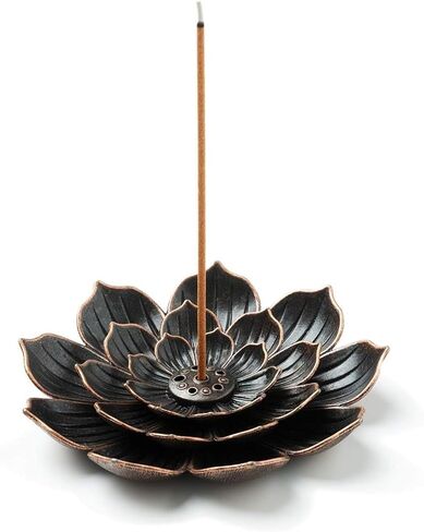 3 Tier Lotus Incense Burner Holder for Sticks, Detachable Ash Catcher for Home Decor Meditation Yoga Spiritual Space in Saudi Arabia