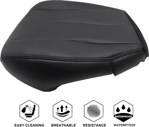 NLQR Front Driver Side Bottom Replacement Seat Cover Black Perforated Microfiber Leather Compatible with Subaru Outback 2010 2011 2012 2013 2014 in Saudi Arabia
