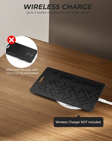 Air Tag (2025) iOS Only Bluetooth Tracker Card with Apple Find My, Rechargeable Smart Card Wallet Finder GPS Tracker, Keys Finder and Item Locator for Keys, Bags, Passports (Blue, 2 Pack) in Kuwait