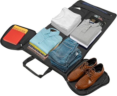 AKOZLIN Convertible Garment Bag for Travel 3 in 1 Carry On Garment Duffle Bag with Shoes Compartment Hanging Suitcase Suit Travel Storage Bags For Men Women Black in Saudi Arabia