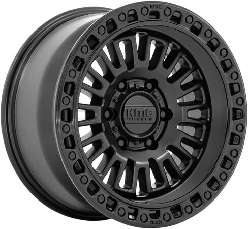 عجلات KMC AZTEC 17X8.5 6X1354.75 0 مم أسود غير لامع مع شفة سوداء لامعة - KM554MB17856300 in Kuwait