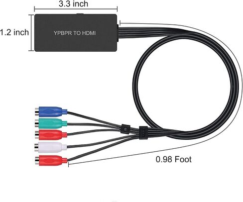 Dingsun HDMI to SVideo Converter HDMI to Audio Video Converter HDMI to RCA Adapter with Svideo Cable Support 720P/1080p for PC Laptop Xbox PS3 TV STB VHS VCR Blue-Ray DVD in Kuwait