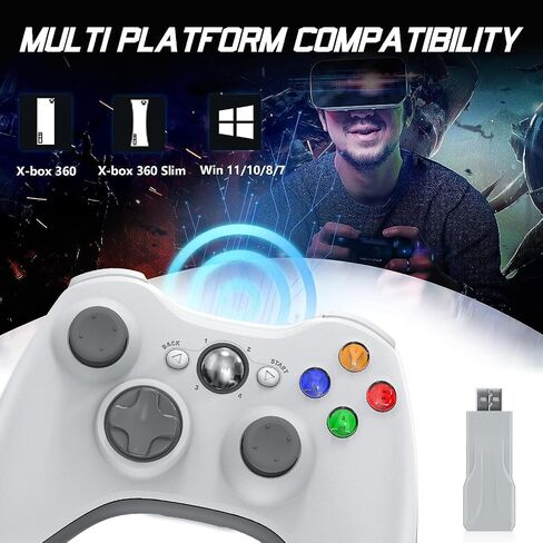 Nonbliep Compatible with Wired Controller for Xbox 360 and PC with TURBO/Dual Vibration/2.5mm Audio Jack Black in Saudi Arabia