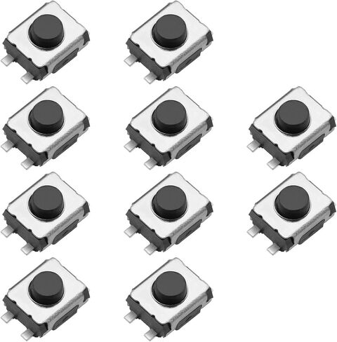 ECSiNG 10x 4Pin مفتاح السيارة التحكم عن بعد التبديل الجزئي زر الضغط الصغير متوافق مع رينو لاستبدال زر إصلاح مفتاح بعيد فوب 3 مم × 4 مم × 2 مم in Kuwait