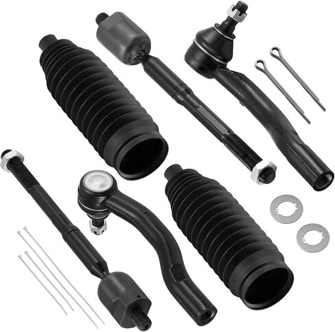 6PCS ES80602 ES80603 EV800085 Front Inner/Outer Tie Rod Ends Kit w/Tie Rod Boot Compatible with Lexus ES350 2007-2012, Compatible with Toyota Camry 2007-2011 in Saudi Arabia