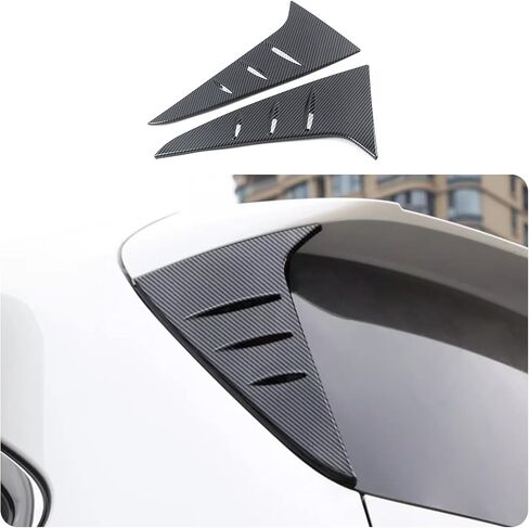 Car Accessories Rear Side Spoiler Wing Protective Sticker Cover Trim Compatible withToyota Sienna 2021 2022 2023 2024 (Carbon Fiber Style) 2PCS ABS in Saudi Arabia