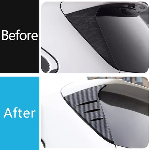 Car Accessories Rear Side Spoiler Wing Protective Sticker Cover Trim Compatible withToyota Sienna 2021 2022 2023 2024 (Carbon Fiber Style) 2PCS ABS in Saudi Arabia