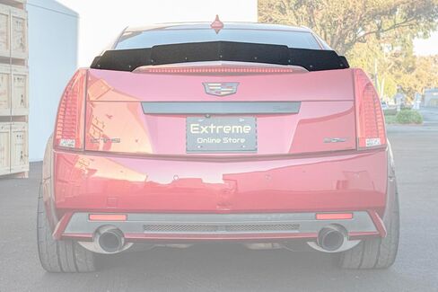 Replacement for 2009-2015 Cadillac CTS-V Sedan Models | Performance Boomerang Style Rear Trunk Lid Wing Spoiler Wickerbill Insert (ABS Plastic - Primer Black) in Saudi Arabia