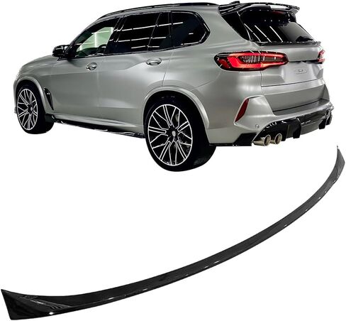 IKON MOTORSPORTS, Trunk Spoiler Compatible with 2019-2025 BMW X5 G05 & 2020-2025 BMW X5M F95, IKON Style Gloss Black Tail Mid Rear Middle Spoiler Boot Wing Lip ABS,2020 in Saudi Arabia