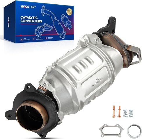KAX 1PC Stainless Steel Catalytic Converter O2 Port Fit for Wrangler 2004 2005 2006 4.0L，Front High Flow Catalytic Converter OE 645174 in Saudi Arabia